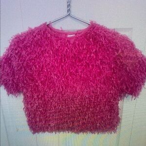 Fuzzy Pink Kids Blouse